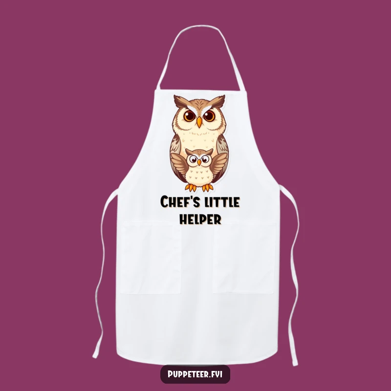 Funny Owl Puppet Apron: Cook with Joy and This Amusing Owl's Guidance!
