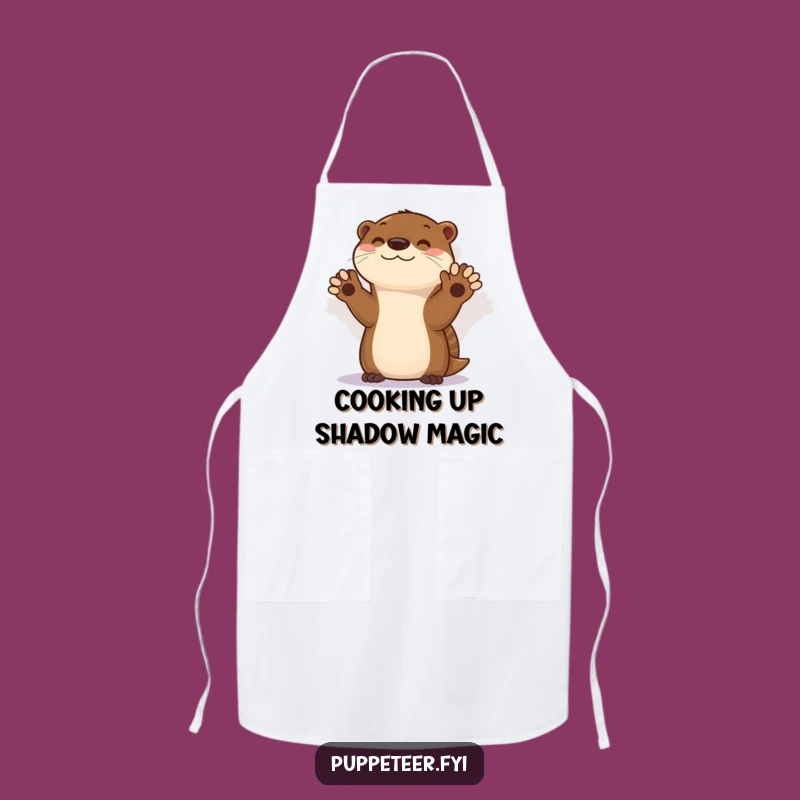 Funny Otter Shadow Puppet Show Apron - Cook and Laugh!