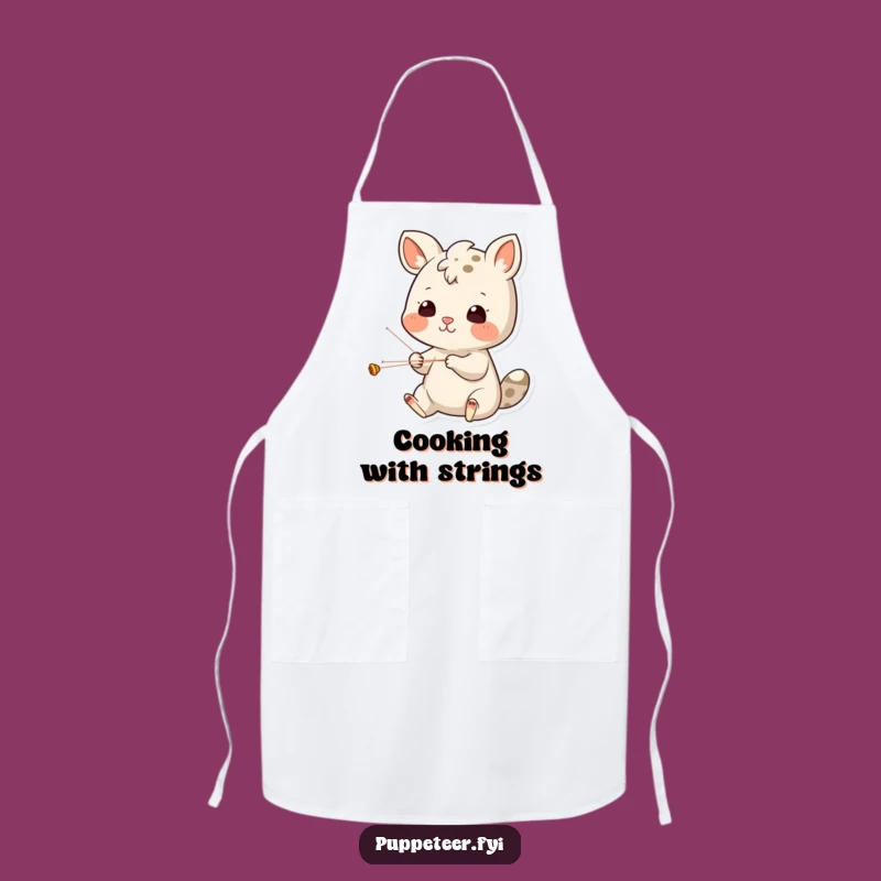 Funny Animal Puppeteer Apron - Cheerful Concentration for Kitchen String Art Gift