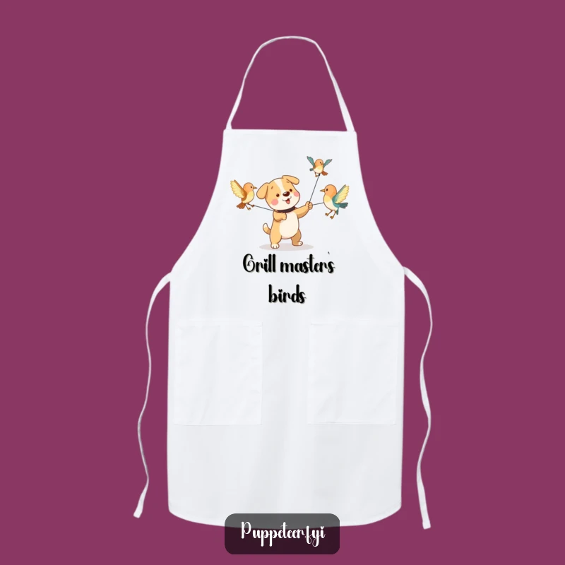 Funny Dog Bird Puppet Apron: Cook with Canine Capers