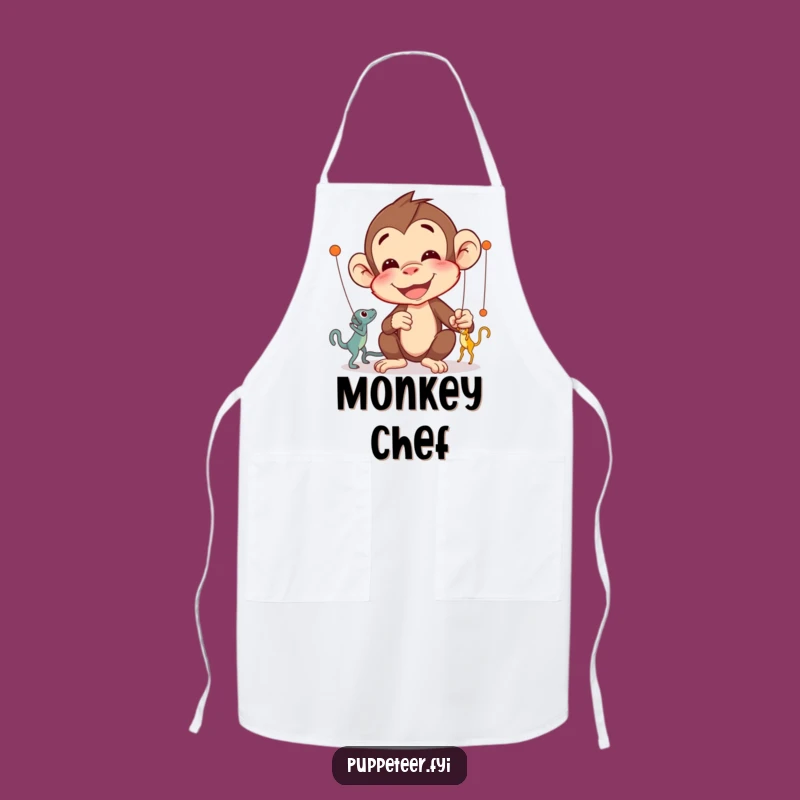 Funny Monkey Puppet Master Apron: For the Chef Who Masters Detail Gift