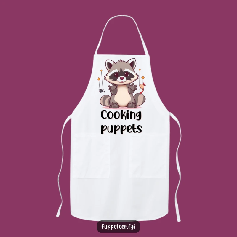 Funny Puppet Master Raccoon Apron: Create with Skill with This Kawaii Kitchen Wear