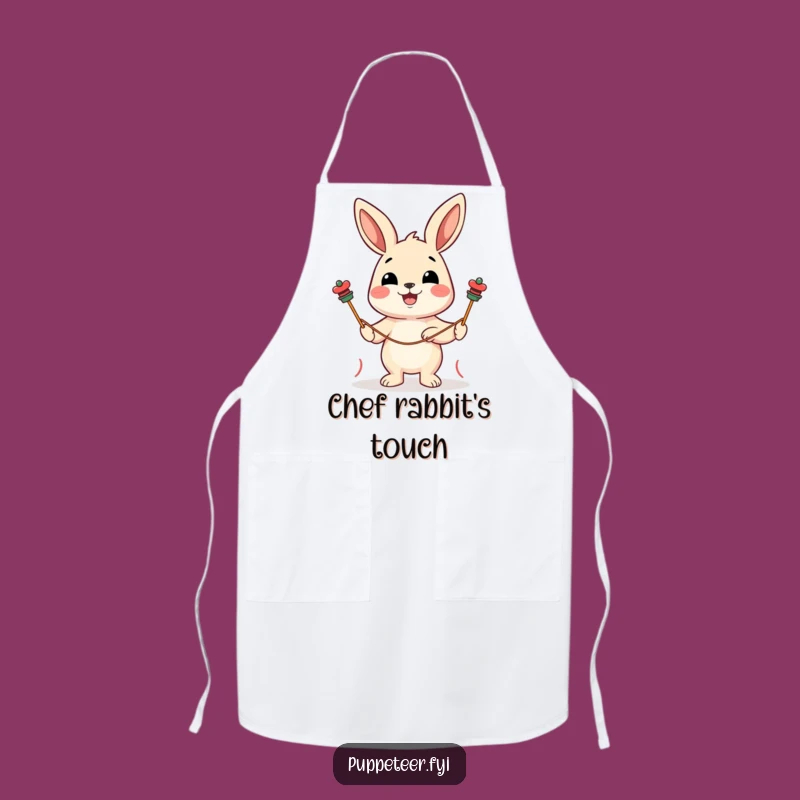 Funny Rabbit Puppet Master Apron: Cook with Delight