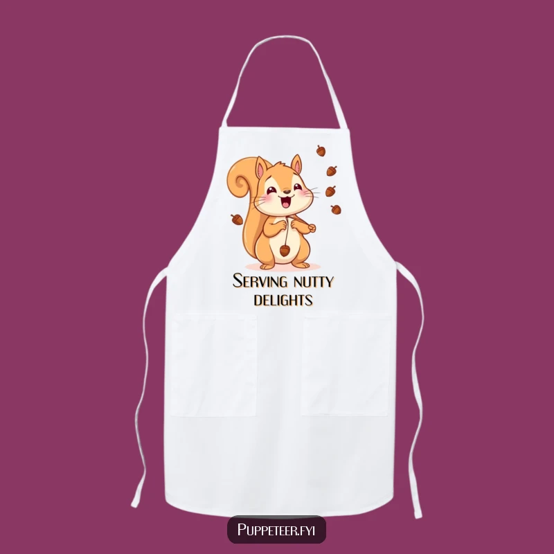 Funny Squirrel Kitchen Apron: Nutty Chef Squirrel, Cheerful Cooking Gift