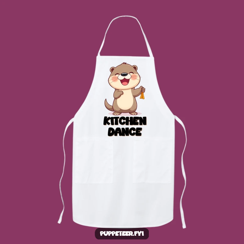 Funny Otter Puppet Dancer Apron: For the Chef Who Loves to Dance Gift