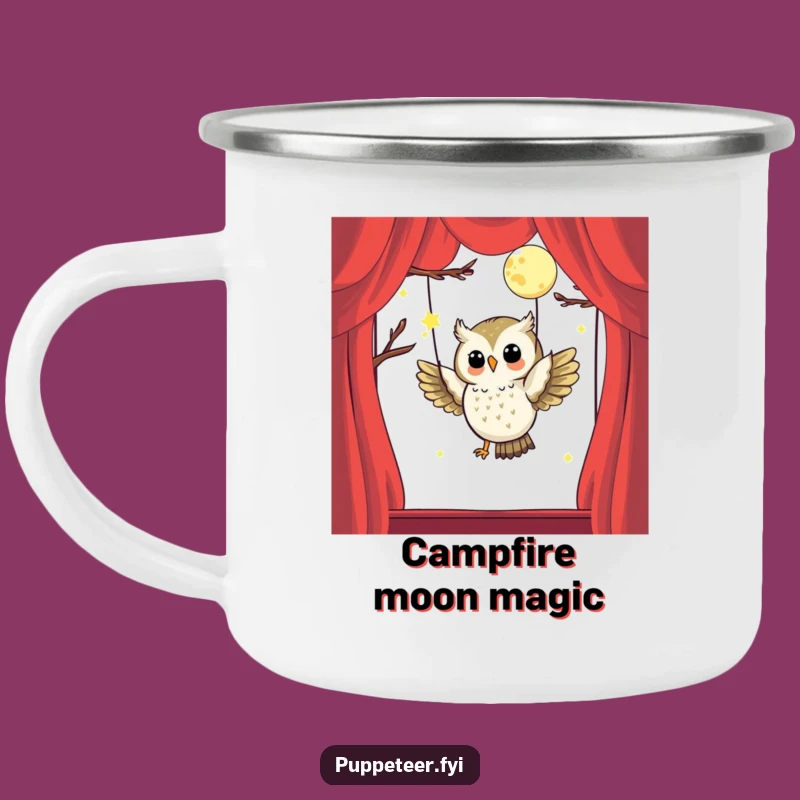 Magical Owl Puppet Master Camping Mug: Moonlit Adventures!