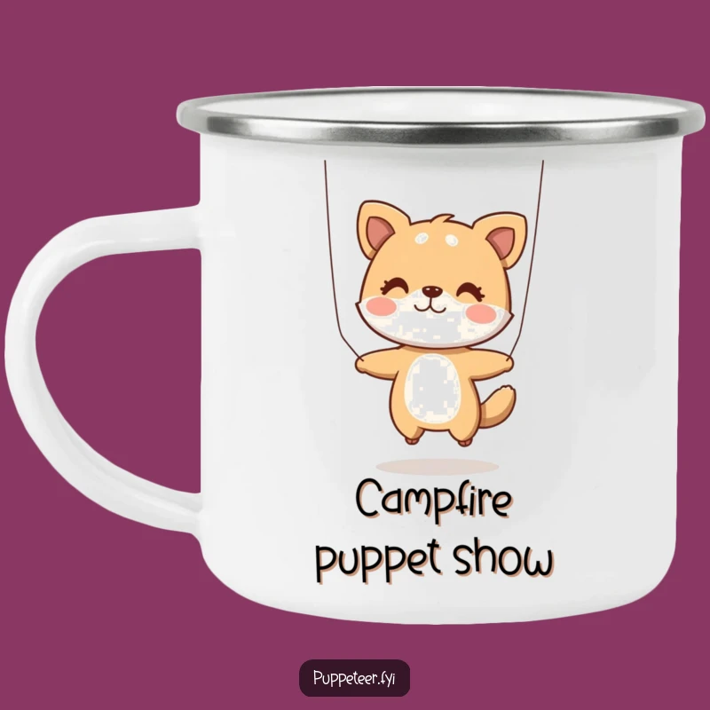 Funny Animal Puppet Master Camping Mug: Playful Adventures!