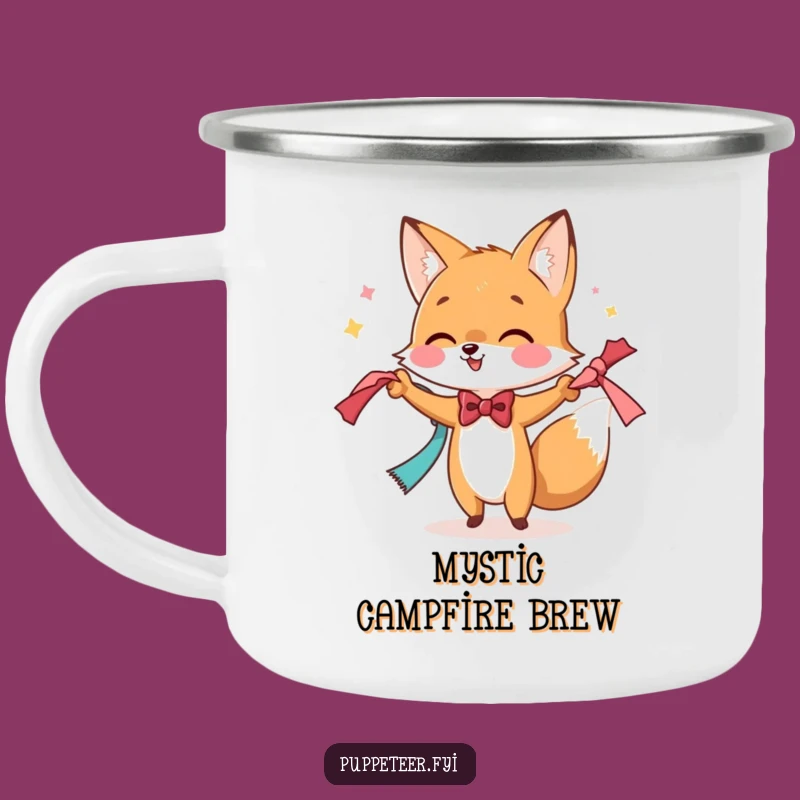 Funny Fox Magician Camping Mug: Durable Cartoon Cup, Perfect Funny Gift