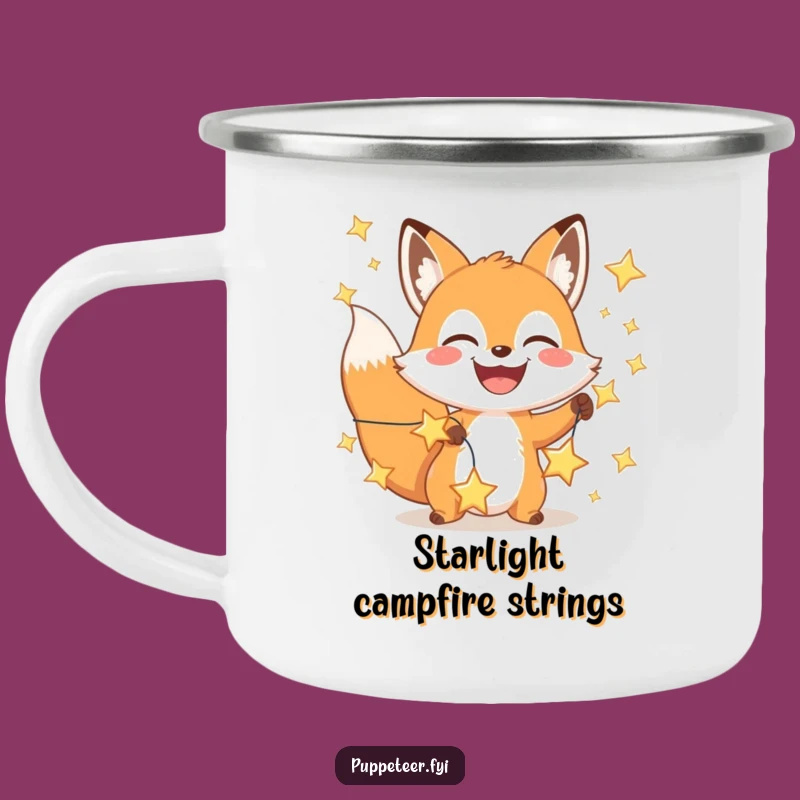 Funny Fox Star Manipulator Camping Mug: Durable Starry Adventures, Outdoor Gift