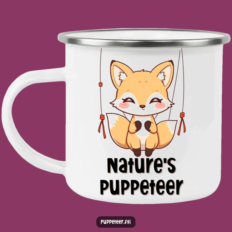 Funny Graceful Fox Camping Mug - Outdoor Elegance!
