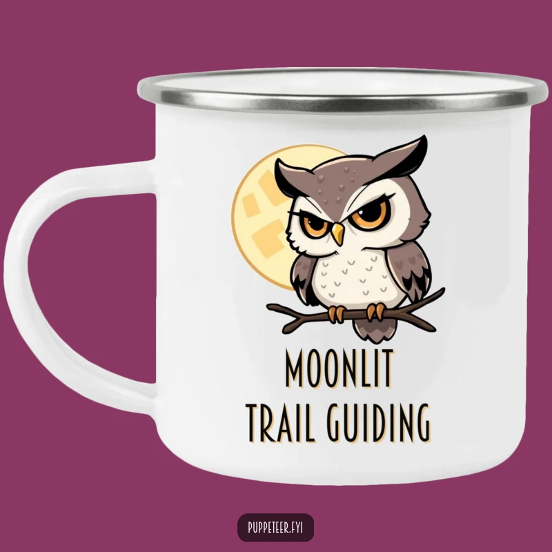 Funny Owl Camping Mug: Sly Moon Watcher, Outdoor and Magical Gift
