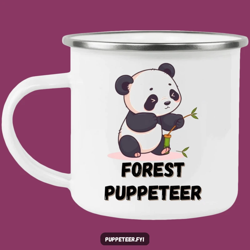 Funny Panda Puppet Camping Mug: Your Adventure Buddy's Bamboo Buddy!