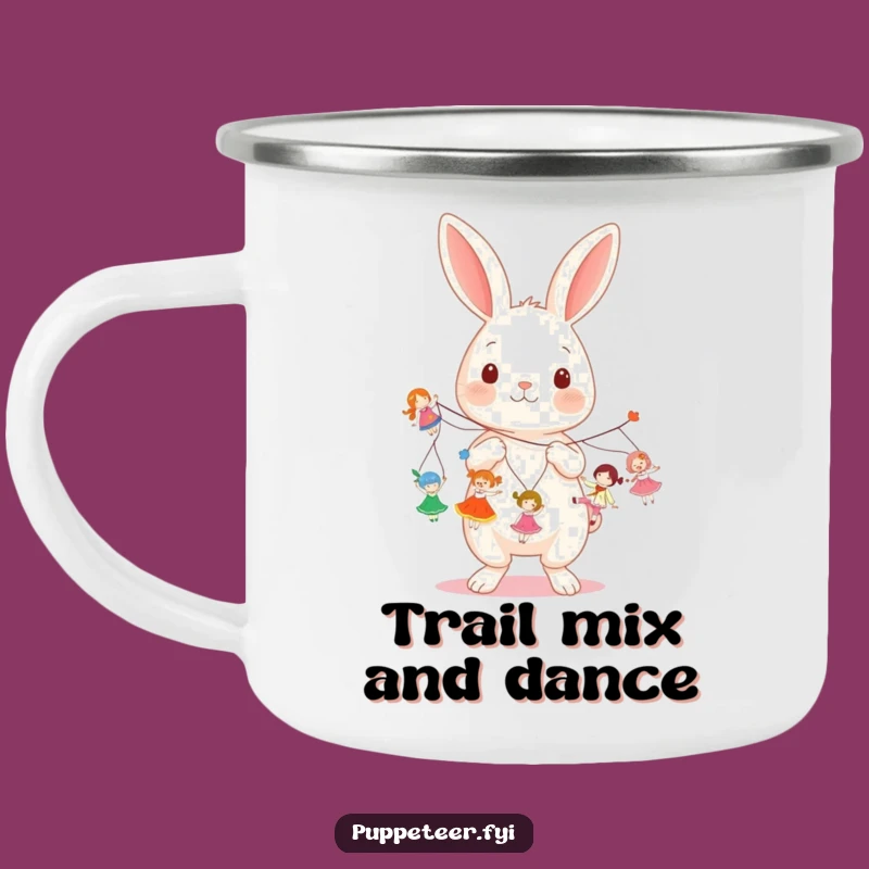 Funny Rabbit Doll Master Camping Mug - Outdoor Dance Fun!