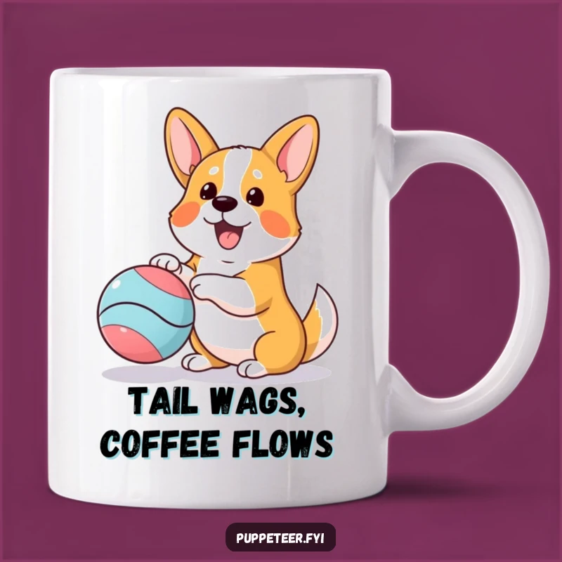 Funny Corgi Ball Puppet Master Mug: Perfect Gift for Dog Lovers