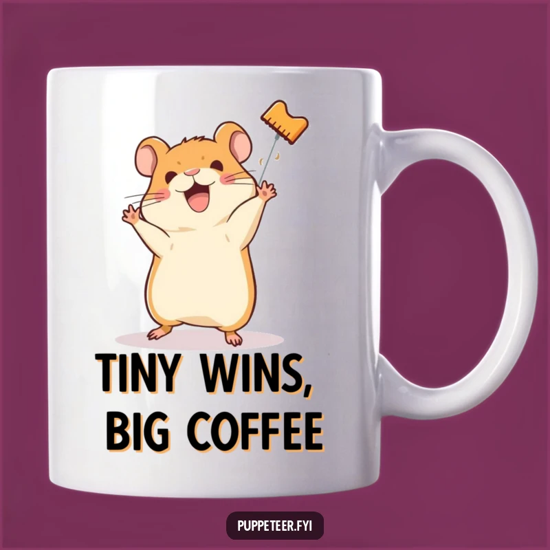 Funny Hamster Somersault Mug: Happy Puppet Master Gift