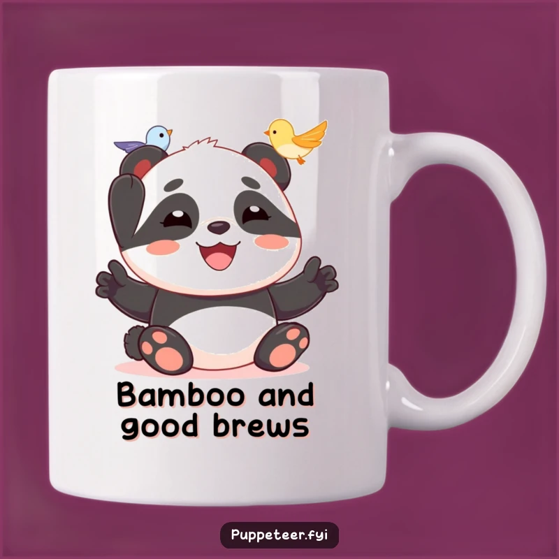 Funny Joyful Panda Bird Puppet Mug: A Delightful Gift for All