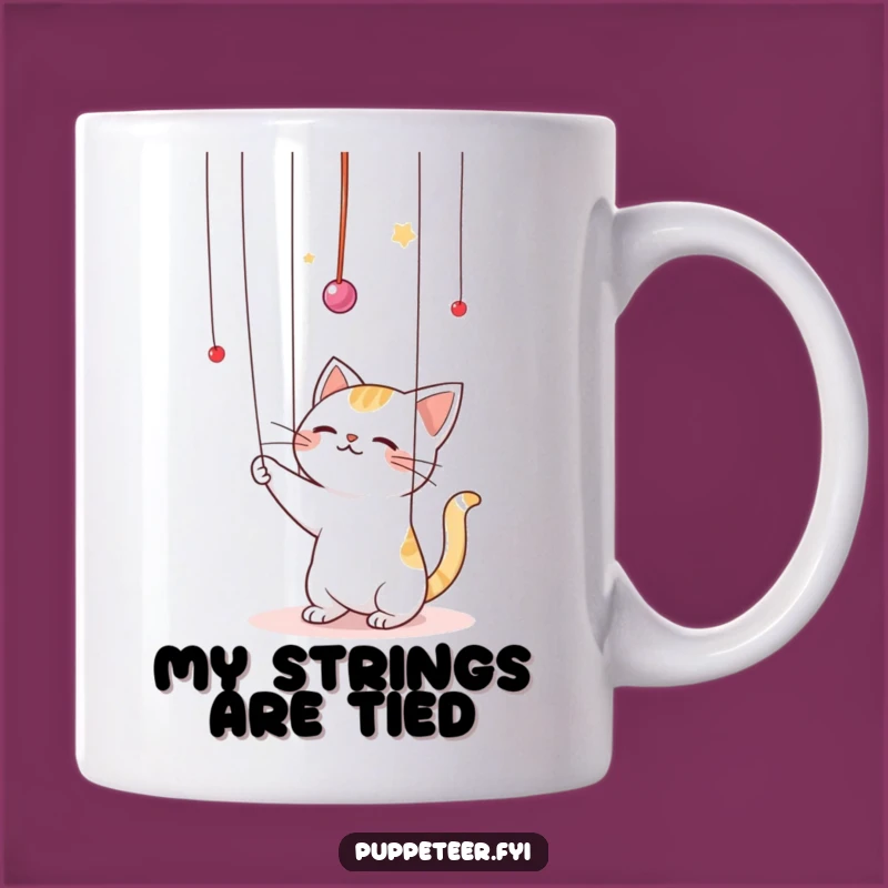 Funny Kawaii Cat Puppet Master Mug: The Purrfectly Hilarious Gift for Cat Lovers