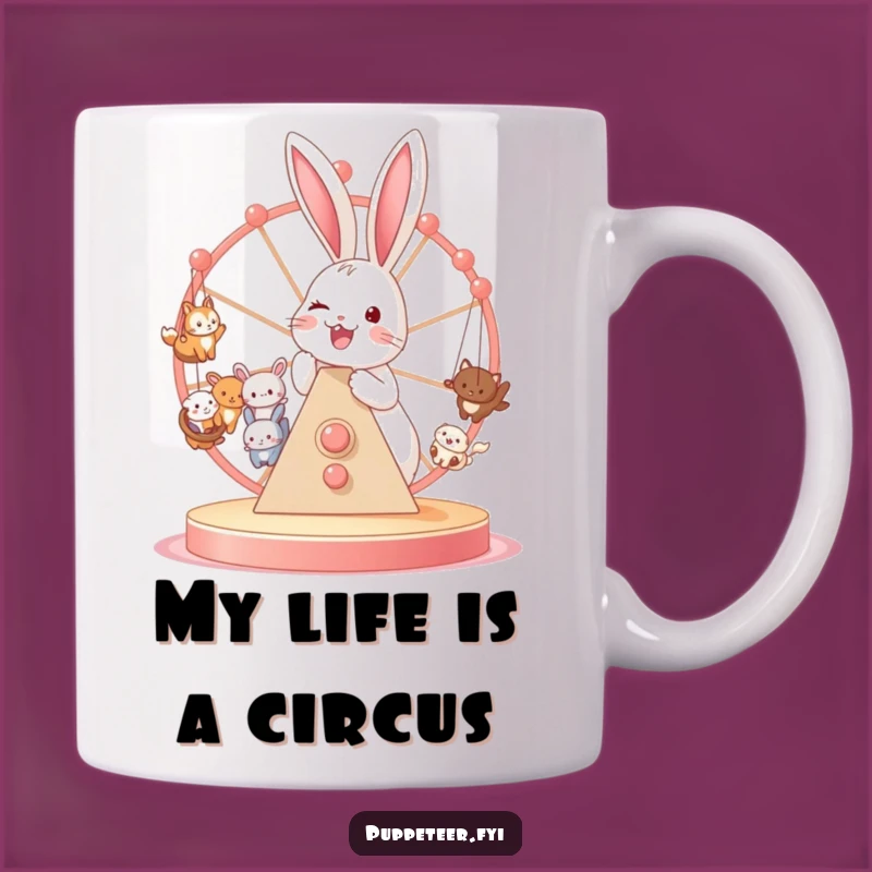 Funny Bunny Ferris Wheel Operator Mug: A Joyful Gift for Animal Puppet Lovers