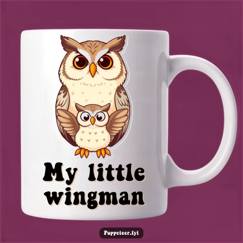Funny Owl Puppet Master Mug: A Contented Owl's Hilarious Control, Perfect Gift!