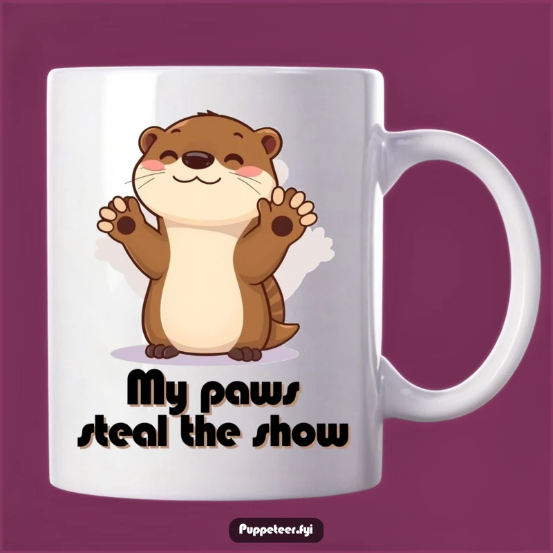 Funny Otter Shadow Puppet Show Mug - A Hilarious and Playful Gift Idea