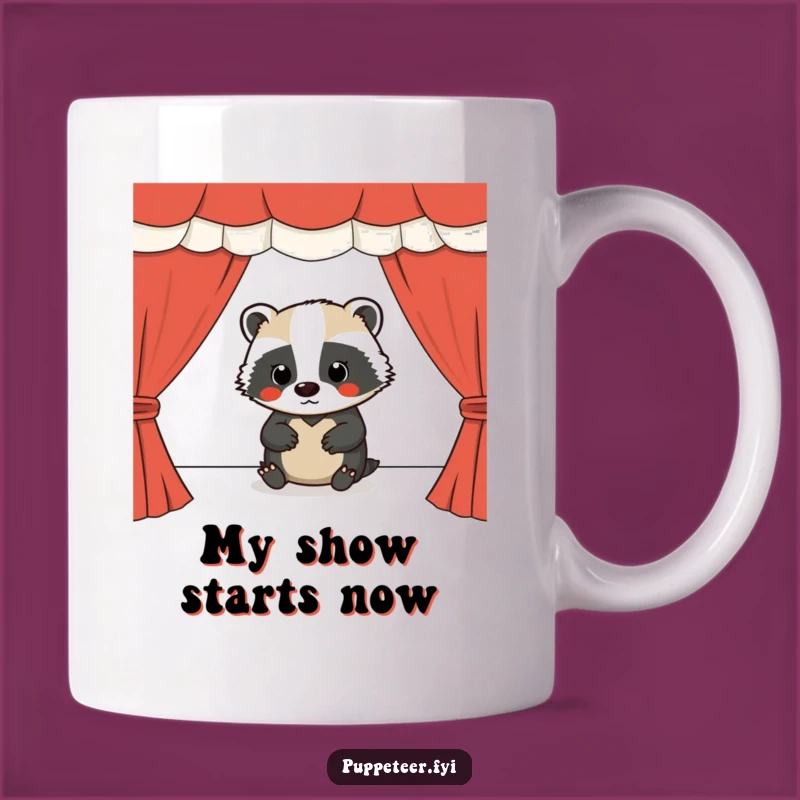 Funny Badger Puppet Master Mug: A Hilarious Gift for Creative Minds