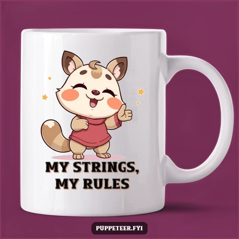 Funny Giggling Animal Puppet Master Mug - Hilarious Gift for Puppet Lovers