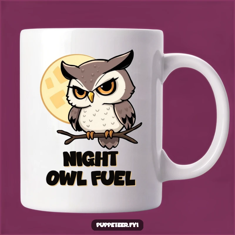 Funny Owl Moon Master Mug: Sly Night Owl with Twinkle, Magical Gift