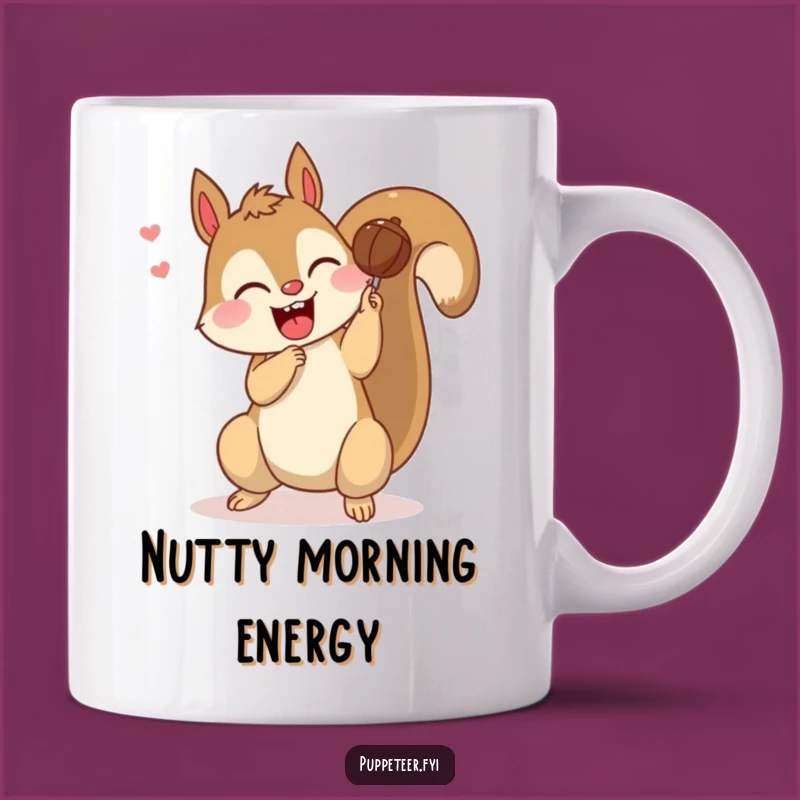 Giggling Squirrel Nut Puppet Mug: Acrobatic Fun!