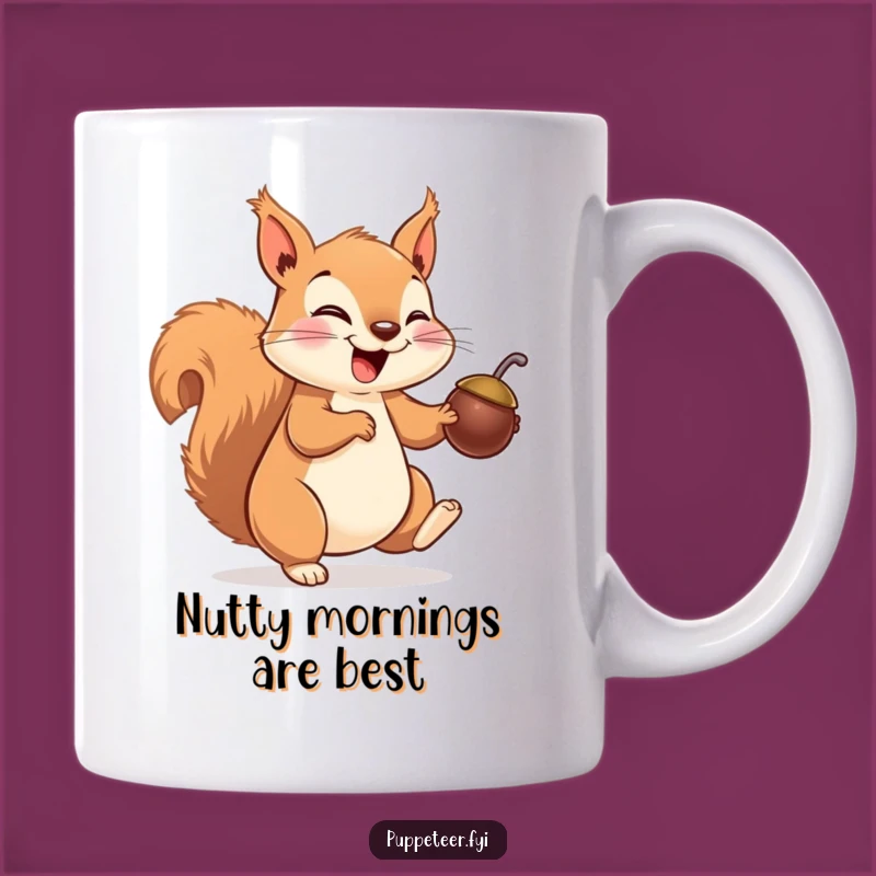 Funny Squirrel Puppet Mug: Giggling Fun Nut Show a Perfect Funny Gift