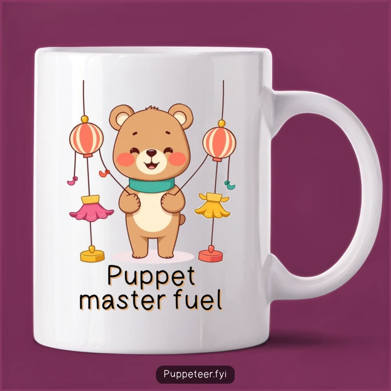 Funny Bear Puppet Master Mug: A Hilarious Gift for String Puppet Lovers