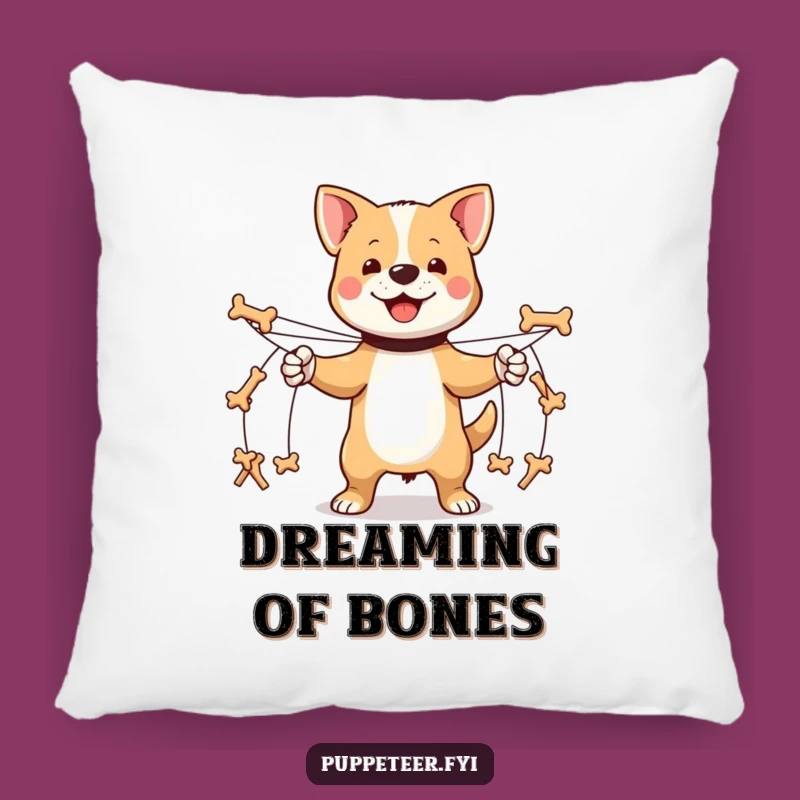 Cozy Funny Dog Puppet Master Pillow: Soft Marching Bones Comfort, Adorable Dog Gift