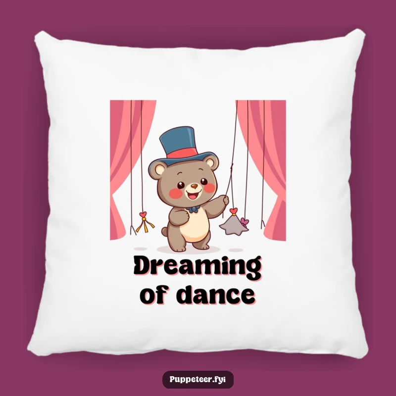 Funny Bear Puppet Master Pillow: Cozy Cartoon Cushion, Perfect Funny Gift