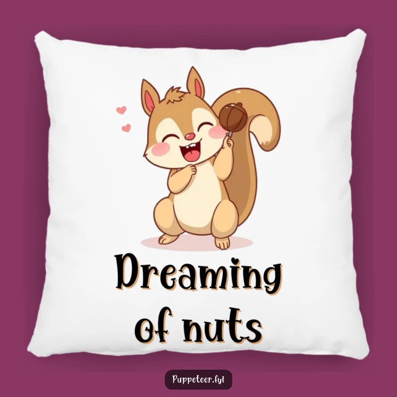 Snuggly Squirrel Nut Puppet Pillow: Acrobatic Dreams!