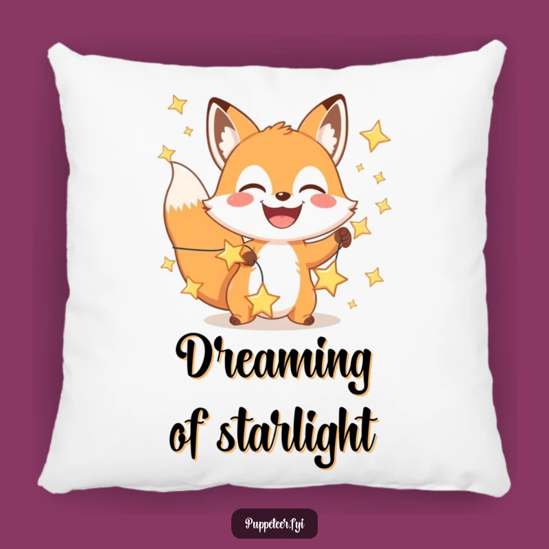 Cozy Funny Fox Star Manipulator Pillow: Soft Celestial Comfort, Adorable Gift
