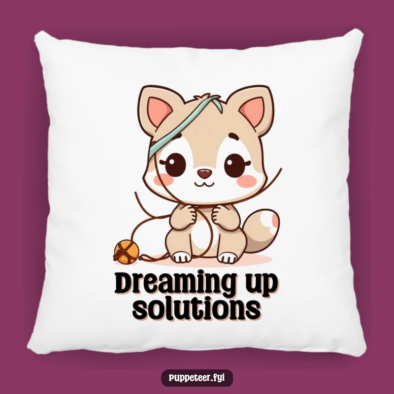 Funny Animal Curiosity Pillow - Experimenting Strings Comfort Gift