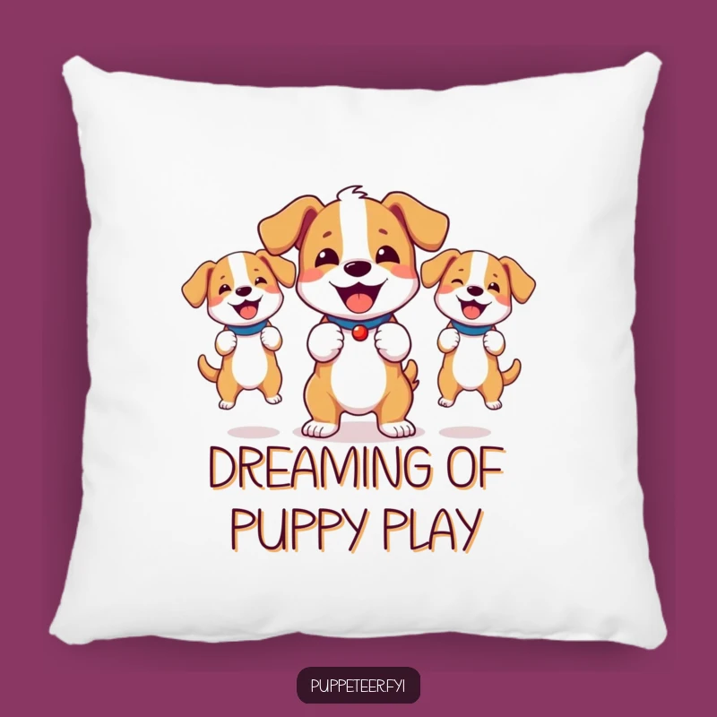 Funny Bouncy Dog Puppet Master Pillow: Cozy Comfort for the Playful Heart