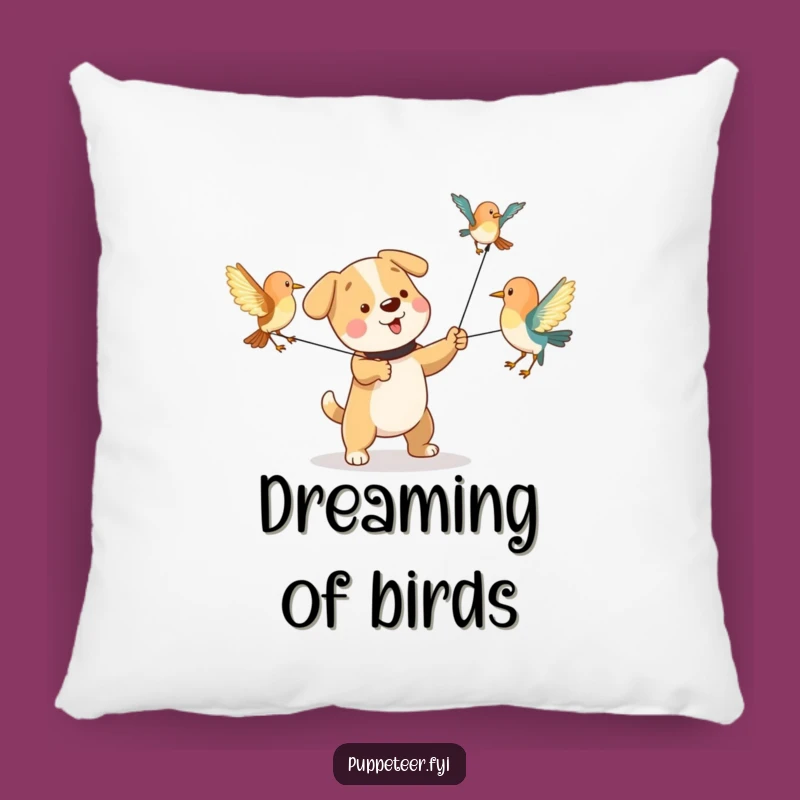 Funny Dog Bird Puppet Pillow: Comfy Canine Comedy