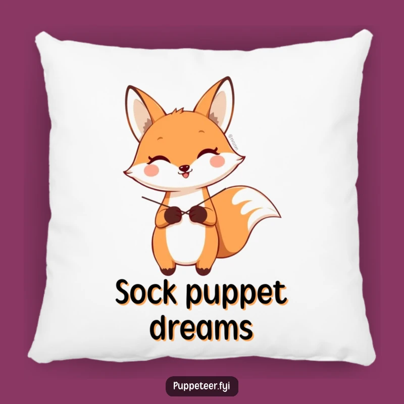 Funny Fox Sock Puppet Pillow: Comfy and Charming Humor