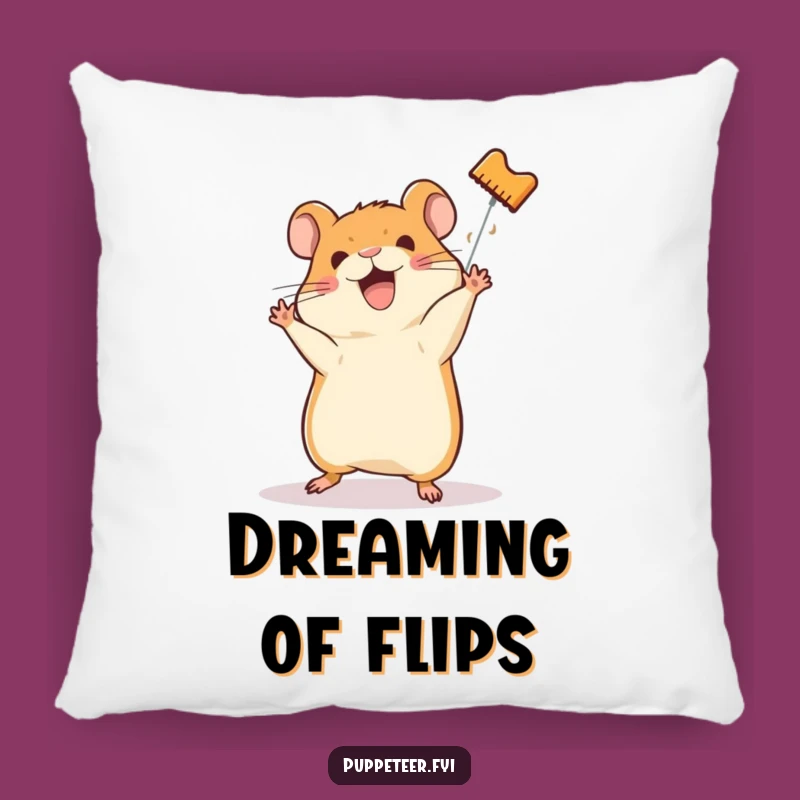 Funny Hamster Puppet Pillow: Cozy Happy Acrobat Gift