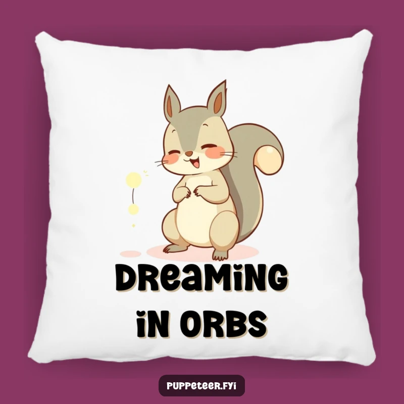 Funny Squirrel Orb Pillow - Giggling Comfort for Magical Spaces