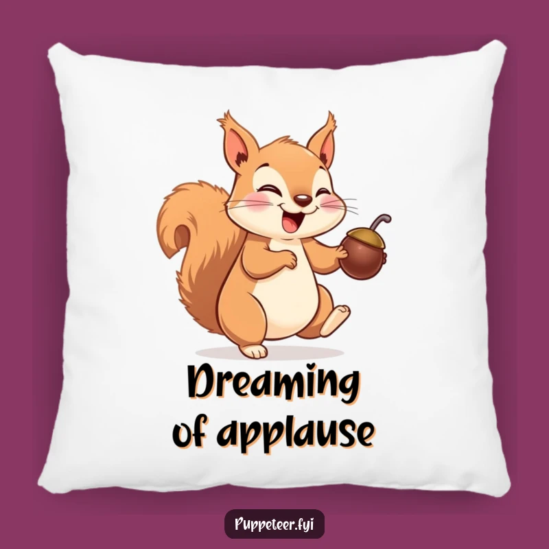 Funny Squirrel Pillow: Giggling Puppet Accent for a Cozy Funny Gift