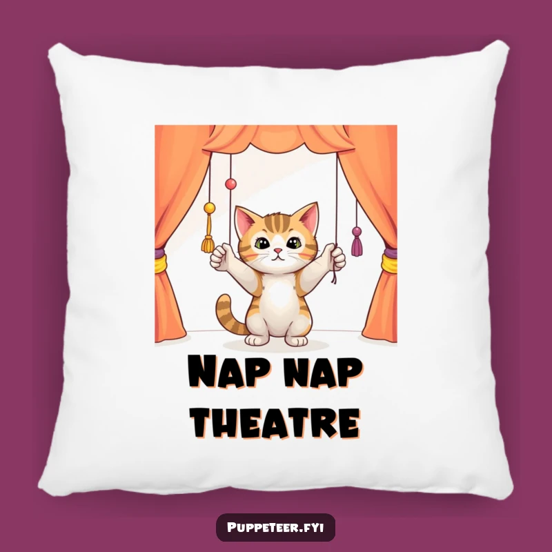 Funny Cat Puppet Pillow, Cozy and Hilarious Gift for Cat Lovers