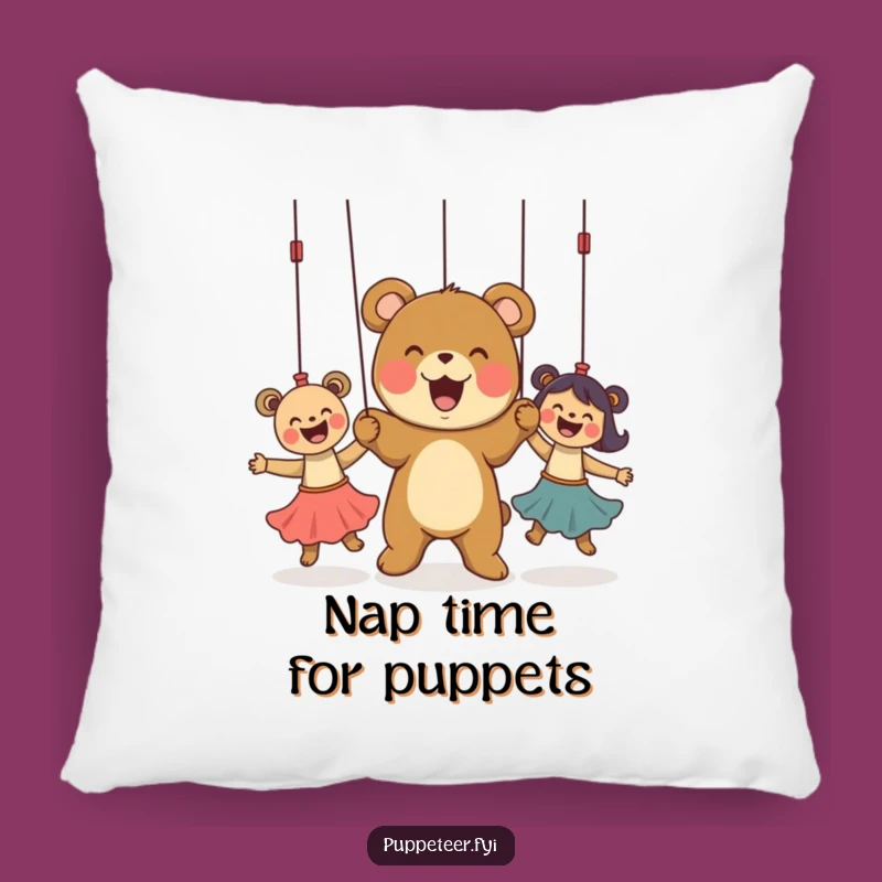 Funny Bear Puppet Master Pillow: Cuddle Up with Joyful Control, A Cozy Funny Gift!