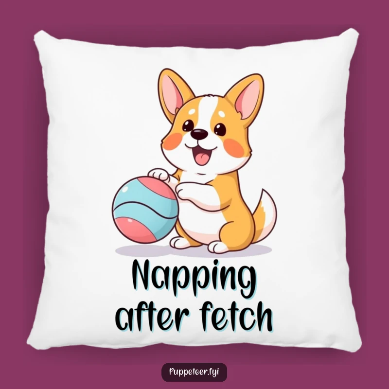 Funny Corgi Ball Puppet Pillow: Comfy Cuteness for Your Home