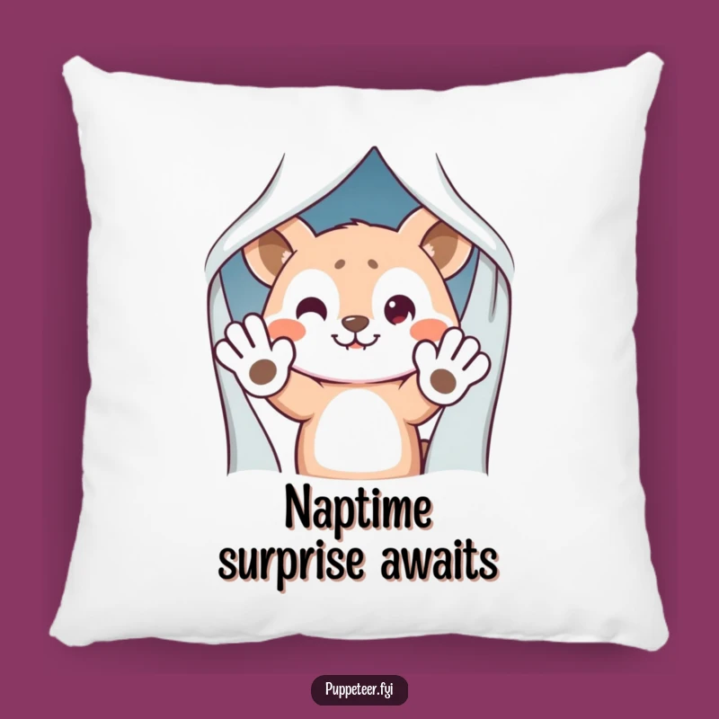 Funny Animal Hiding Pillow - Mischievous Puppet Hands Surprise Comfort Gift