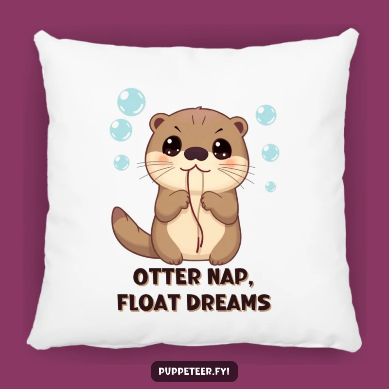 Funny Otter Bubbles Pillow: Cozy Comfort Meets Curious, Playful Design