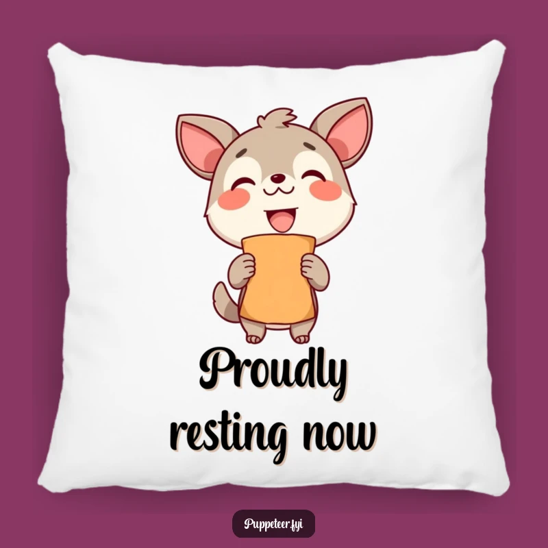 Funny Proud Animal Puppet Pillow - Cozy Decor for Creators Gift