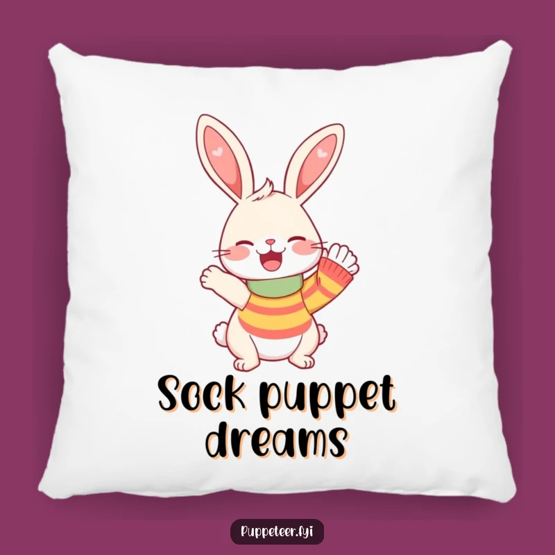 Funny Rabbit Sock Puppet Pillow: Cuddle Up with Giggles, A Cozy Funny Gift!