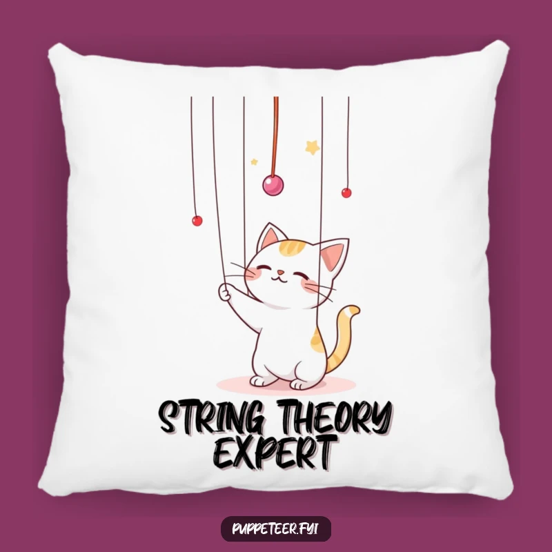 Funny Kawaii Cat Puppet Master Pillow: Cuddle Up with Cute Chaos, A Hilarious Gift