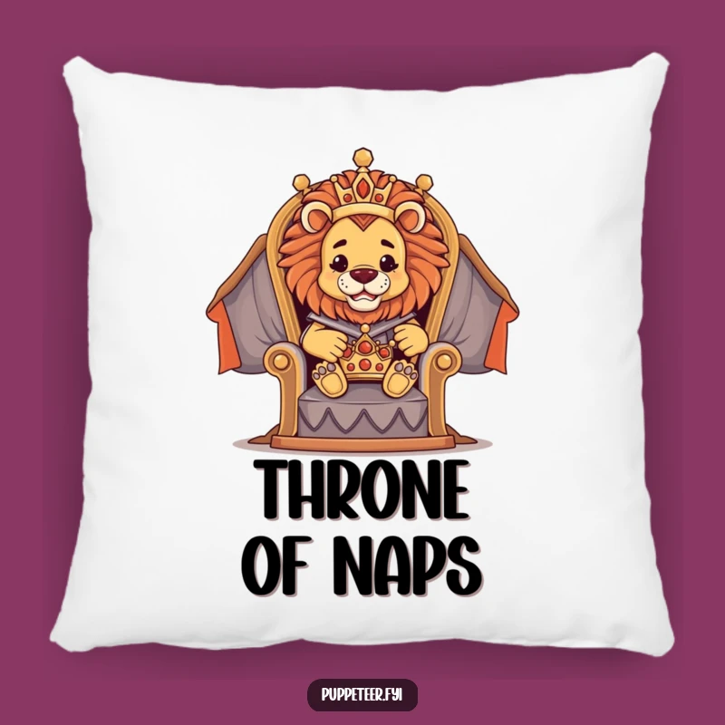 Regal Lion Puppet Master Pillow: Throne Room Comfort!